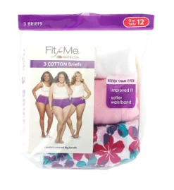 Fruit Of The Loom Fit For Me Plus Size Cotton Brief Panties - 3 Pack 3DBRASP -Simone Perele Bikinis Shop fruit of the loom fotl01 3dbrasp cs1