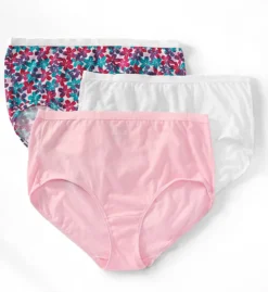 Fruit Of The Loom Fit For Me Plus Size Cotton Brief Panties - 3 Pack 3DBRASP -Simone Perele Bikinis Shop fruit of the loom fotl01 3dbrasp cs2
