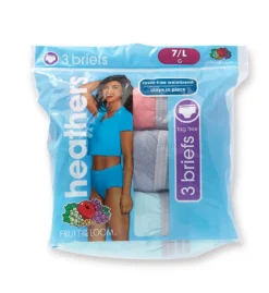 Fruit Of The Loom Cotton Heather Brief Panty - 3 Pack 3DBRIHT -Simone Perele Bikinis Shop fruit of the loom fotl01 3dbriht cs1