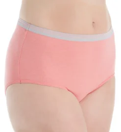Fruit Of The Loom Cotton Heather Brief Panty - 3 Pack 3DBRIHT