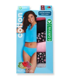 Fruit Of The Loom Cotton Bikini Panty Assorted - 6 Pack 6DBIKA1 -Simone Perele Bikinis Shop fruit of the loom fotl01 6dbika1 cs1