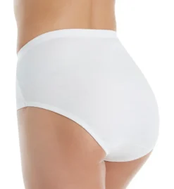 Fruit Of The Loom Cotton Brief Panty White - 6 Pack 6DBRIW1 -Simone Perele Bikinis Shop fruit of the loom fotl01 6dbriw1 bs