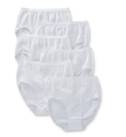 Fruit Of The Loom Cotton Brief Panty White - 6 Pack 6DBRIW1 -Simone Perele Bikinis Shop fruit of the loom fotl01 6dbriw1 cs2