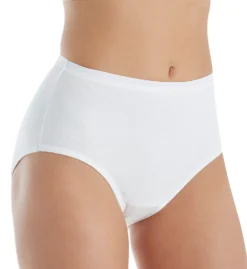 Fruit Of The Loom Cotton Brief Panty White - 6 Pack 6DBRIW1