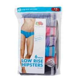 Fruit Of The Loom Heather Low Rise Hipster Panties - 6 Pack 6DLRHH1 -Simone Perele Bikinis Shop fruit of the loom fotl01 6dlrhh1 cs1