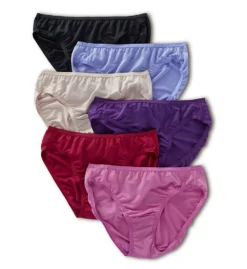 Fruit Of The Loom Microfiber Assorted Bikini Panty - 6 Pack 6DMFBI1 -Simone Perele Bikinis Shop fruit of the loom fotl01 6dmfbi1 cs2
