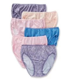 Fruit Of The Loom Microfiber Hi Cut Brief Panty - 6 Pack 6DMFHC1 -Simone Perele Bikinis Shop fruit of the loom fotl01 6dmfhc1 cs2