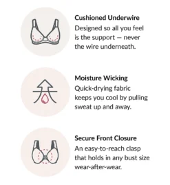 Glamorise Wonderwire Front Closure Bra 1245 -Simone Perele Bikinis Shop glamorise glam01 1245 cs3