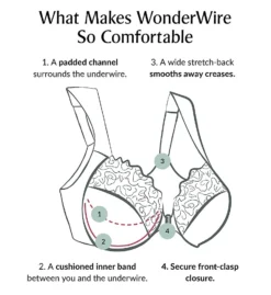 Glamorise Front Close Back Smoothing Wonderwire Bra 1247 -Simone Perele Bikinis Shop glamorise glam01 1247 cs6