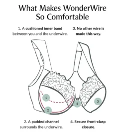 Glamorise Wonderwire Stretch Lace Front Closure Bra 9245 -Simone Perele Bikinis Shop glamorise glam01 9245 cs3