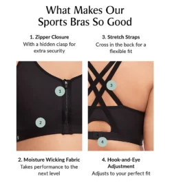 Glamorise Zip Up Front Close Sports Bra 9266 -Simone Perele Bikinis Shop glamorise glam01 9266 cs2