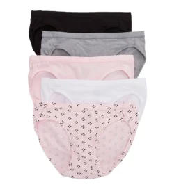 Hanes Cotton Stretch Bikini Panty - 5 Pack 42W5CS -Simone Perele Bikinis Shop hanes hane01 42w5cs cs2