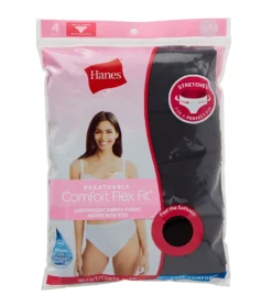 Hanes Ultimate ComfortFlex Fit Hi-Cut Panty - 4 Pack 43CFF4 -Simone Perele Bikinis Shop hanes hane01 43cff4 cs1