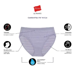 Hanes Ultimate ComfortFlex Fit Hi-Cut Panty - 4 Pack 43CFF4 -Simone Perele Bikinis Shop hanes hane01 43cff4 cs6