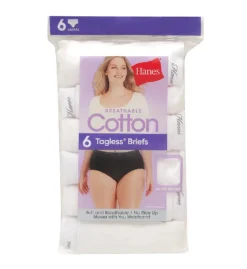 Hanes Cotton Cool Comfort Brief Panty - 6 Pack PP40BA -Simone Perele Bikinis Shop hanes hane01 pp40ba cs1