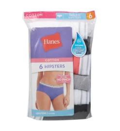 Hanes Cotton Cool Comfort Sporty Hipster Panty - 6 Pack PP41SF -Simone Perele Bikinis Shop hanes hane01 pp41sf cs1