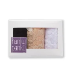 Hanky Panky Signature Lace Original Rise Thongs - 3 Pack 48113PK -Simone Perele Bikinis Shop hanky panky hnk001 48113pk cs4