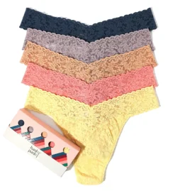 Hanky Panky Signature Lace Original Rise Thong Holiday 5 Pack 48LN5BX -Simone Perele Bikinis Shop hanky panky hnk001 48ln5bx cs2
