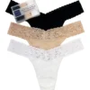 Hanky Panky Supima Cotton Original Rise Thong - 3 Pack 8918013