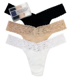 Hanky Panky Supima Cotton Original Rise Thong - 3 Pack 8918013