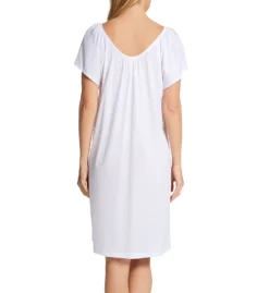 Hanro Maila Cotton Floral Embroidery Short Sleeve Gown 77039 -Simone Perele Bikinis Shop hanro han001 77039 bs