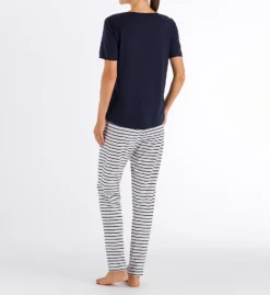 Hanro Laura Short Sleeve Long Pajama Set 77145 -Simone Perele Bikinis Shop hanro han001 77145 bs