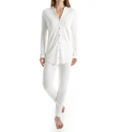 Hanro Pure Essence Long Sleeve Button Front Pajama 77949 -Simone Perele Bikinis Shop hanro han001 77949 cs2