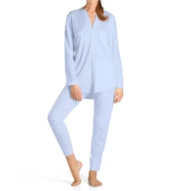 Hanro Pure Essence Long Sleeve Button Front Pajama 77949 -Simone Perele Bikinis Shop hanro han001 77949 cs3