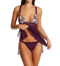 Ilusion Floral Lace & Mesh Babydoll With Thong 71071016 -Simone Perele Bikinis Shop ilusion ilu01 71071016 cs1