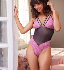 Ilusion Strappy Lace Sheer Lace Teddy 71071020 -Simone Perele Bikinis Shop ilusion ilu01 71071020 cs1