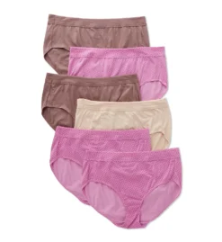 Just My Size Cool Comfort Ultra Soft Brief Panty - 6 Pack 14106C -Simone Perele Bikinis Shop just my size just01 14106c cs2