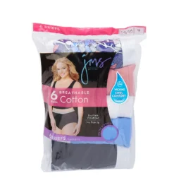 Just My Size Cool Comfort Cotton Brief Panty - 6 Pack 16106C -Simone Perele Bikinis Shop just my size just01 16106c cs1