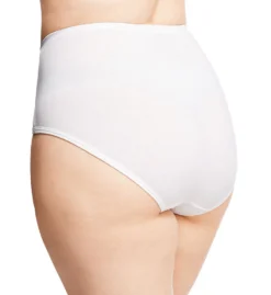Just My Size Cool Comfort Cotton White Brief Panty - 6 Pack 16106P -Simone Perele Bikinis Shop just my size just01 16106p bs