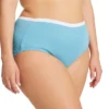 Just My Size Plus Size Ribbed Cotton Brief Panty - 6 Pack 1610RH