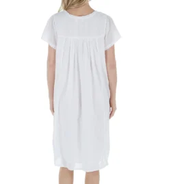 La Cera 100% Cotton Woven Cap Sleeve Embroidered Nightgown 1085G -Simone Perele Bikinis Shop la cera lace01 1085g bs