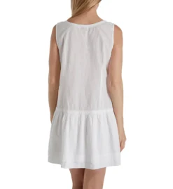 La Cera 100% Cotton Sleeveless Floral Embroidered Chemise 1090C -Simone Perele Bikinis Shop la cera lace01 1090c bs