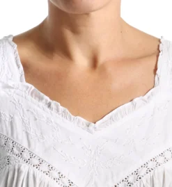 La Cera 100% Cotton Woven Embroidered Pinafore Gown 1205G -Simone Perele Bikinis Shop la cera lace01 1205g cs1