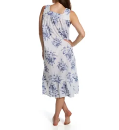 La Cera 100% Cotton Woven Sleeveless Floral Lace Yoke Gown 1211G -Simone Perele Bikinis Shop la cera lace01 1211g bs