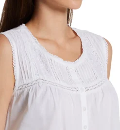 La Cera 100% Cotton Woven Crochet Sleeveless Gown 1250G -Simone Perele Bikinis Shop la cera lace01 1250g cs1