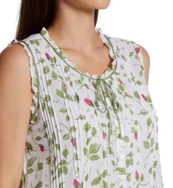 La Cera 100% Cotton Woven Sleeveless Nightgown 1277G -Simone Perele Bikinis Shop la cera lace01 1277g cs1