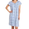 La Cera Cotton Knit Short Sleeve Sleepshirt 1555C