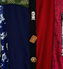 La Cera Button Front Patchwork Rayon Lounge Dress 2746 -Simone Perele Bikinis Shop la cera lace01 2746 cs1