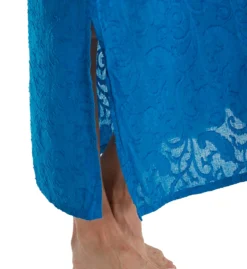 La Cera 100% Cotton Woven Embroidered Jacquard Caftan 3117 -Simone Perele Bikinis Shop la cera lace01 3117 cs3