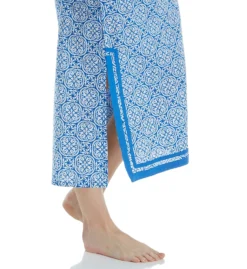 La Cera 100% Cotton Woven Tile Print Caftan 32681 -Simone Perele Bikinis Shop la cera lace01 32681 cs1