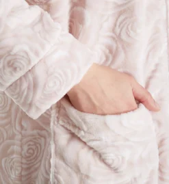 La Cera Embossed Rose Ballet Zip Robe 8813 -Simone Perele Bikinis Shop la cera lace01 8813 cs2