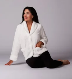 La Cera 100% Polyester Honeycomb Fleece Bed Jacket 8825 -Simone Perele Bikinis Shop la cera lace01 8825 cs1