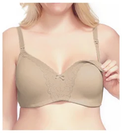 La Leche League Heavenly Wireless Padded Nursing Bra With Lace 4502