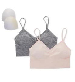 Maidenform Girl Seamfree Ruched Longline Bralette - 2 Pack H4354 -Simone Perele Bikinis Shop maidenform girl maig01 h4354 cs1