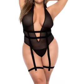 Mapale Plus Size Bodysuit With Attached Harness 2706X