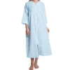 Miss Elaine Seersucker Long Sleeve Long Zip Robe 862612